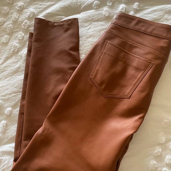 Leather straight leg pants. Jeans style Kenna T - Picture 4 of 5